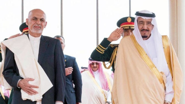 King Salman, Afghan president discuss peace efforts